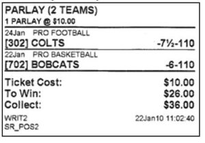 Parlay Odds - 2 Teams