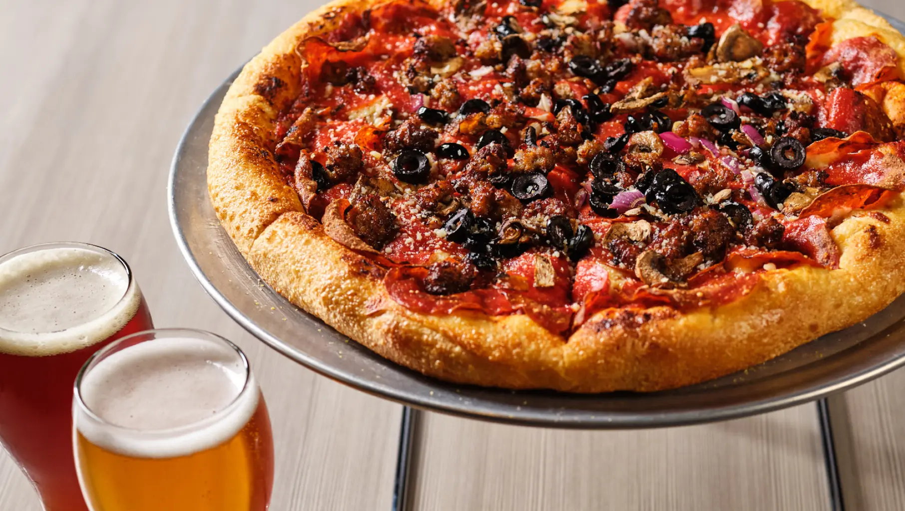 Pizza and beer